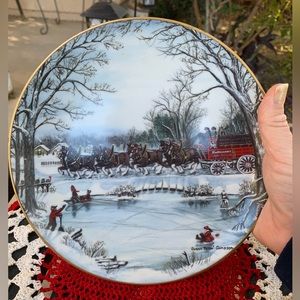 Vintage Budweiser Christmas decorative plate